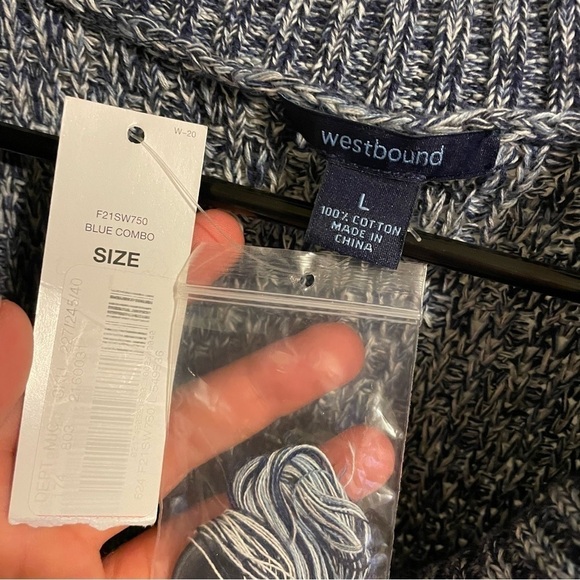 WESTBOUND Blue Knit Sweater Vest - Picture 3 of 5